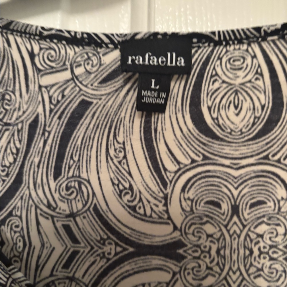 Rafaella Black and White Patterned Skirt